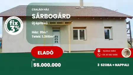 Eladó családi ház, Sárbogárd 3 szoba 91 m² 55 M Ft