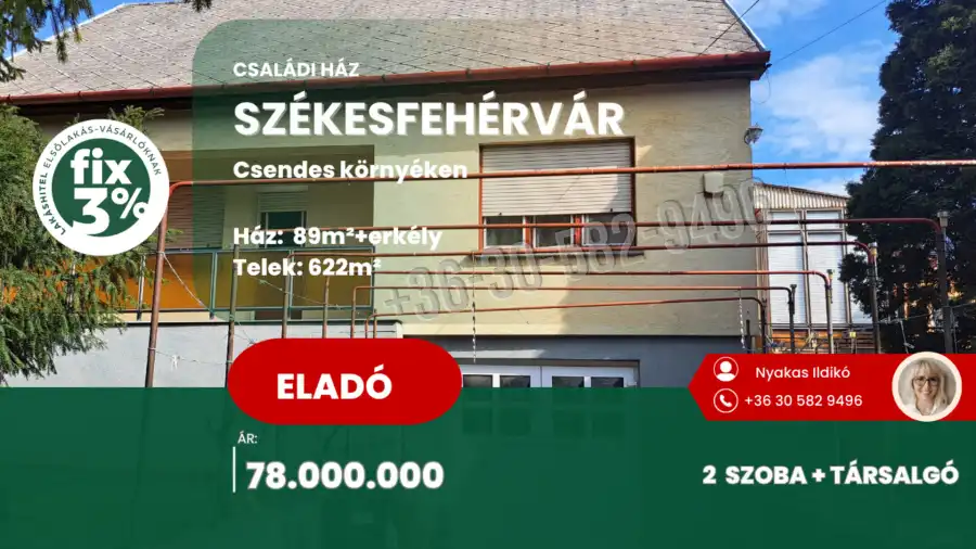 eladó családi ház, Székesfehérvár