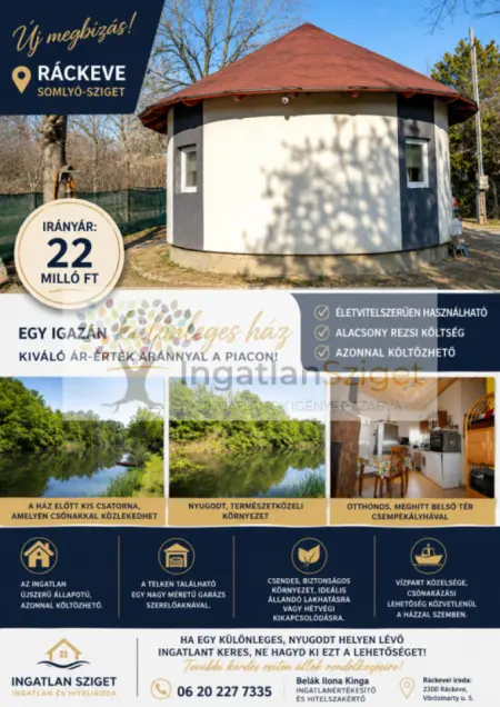 Eladó nyaraló, Ráckeve 1 szoba 33 m² 22 M Ft