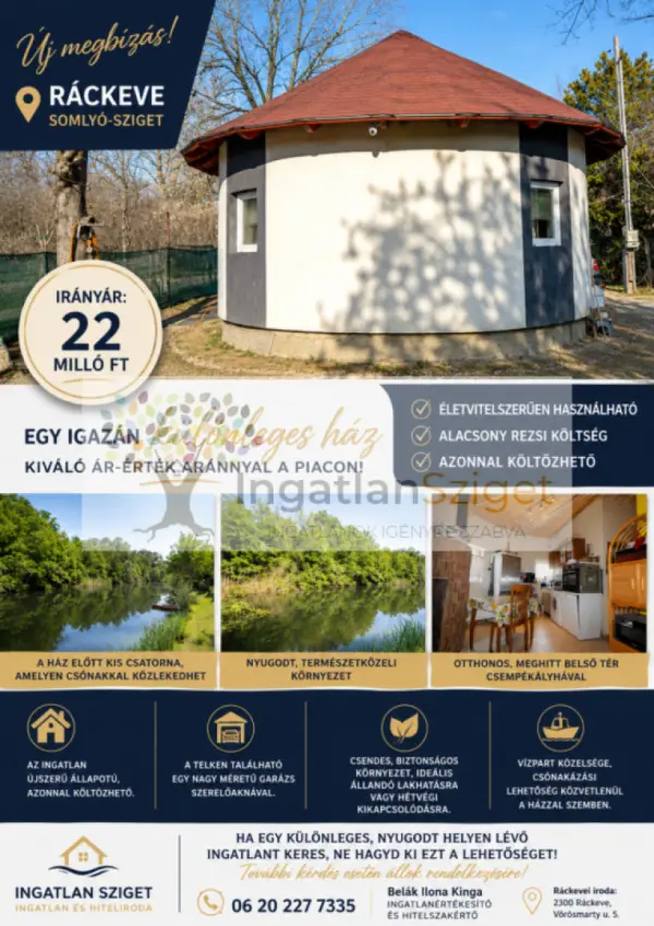Eladó nyaraló, Ráckeve 1 szoba 33 m² 22 M Ft