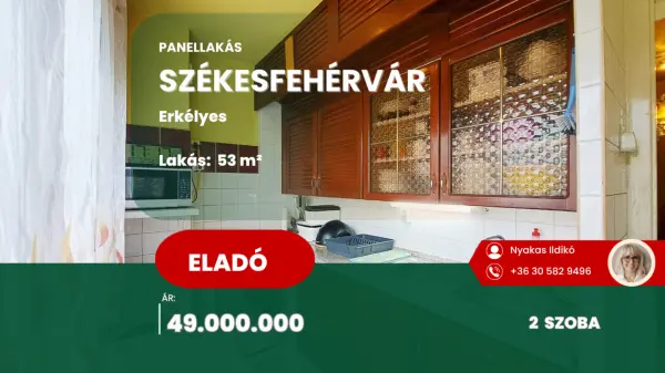 Eladó panellakás, Székesfehérvár 2 szoba 53 m² 49 M Ft