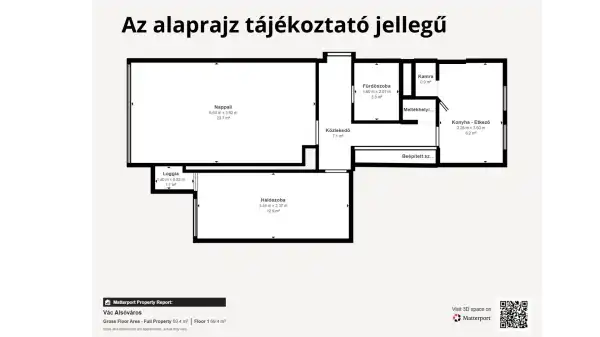 Eladó panellakás, Vác 2 szoba 57 m² 65 M Ft