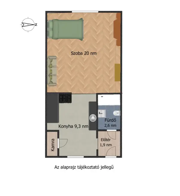 Eladó téglalakás, Budapest, XI. kerület 1 szoba 34 m² 67.9 M Ft