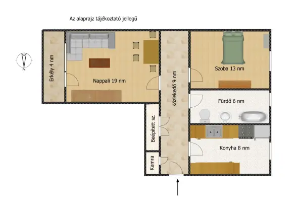 Eladó téglalakás, Budapest, XXI. kerület 2 szoba 55 m² 58.9 M Ft