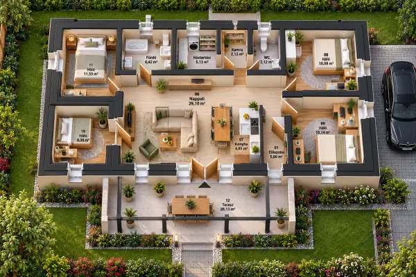 Eladó új építésű családi ház, Kiskunlacháza 5 szoba 107 m² 82.68 M Ft