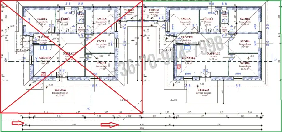 eladó új építésű ikerház, Áporka