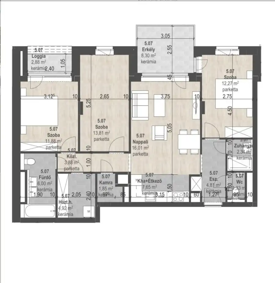 eladó új építésű téglalakás, Budapest, XIII. kerület