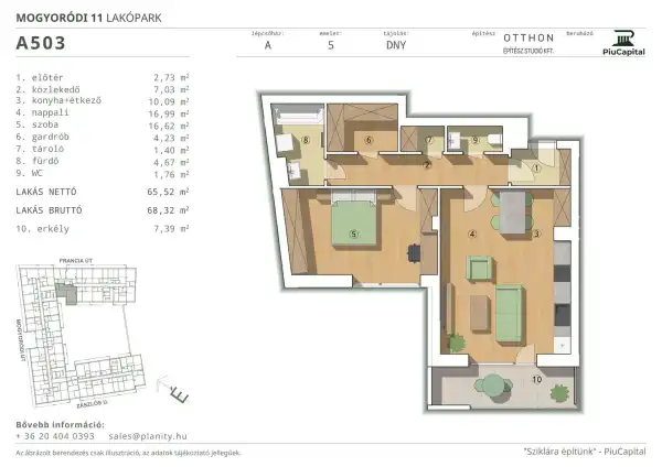 Eladó új építésű téglalakás, Budapest, XIV. kerület 2 szoba 66 m² 115.77 M Ft