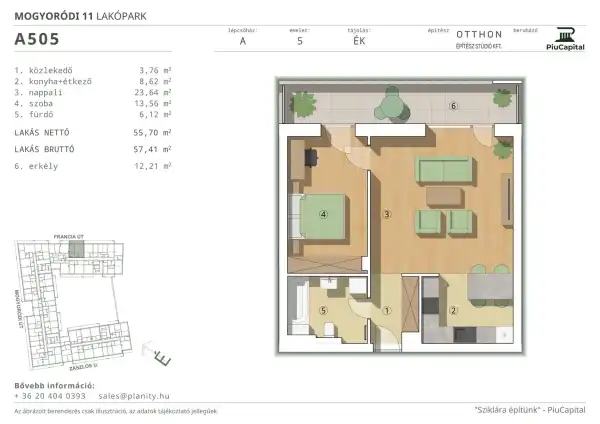 Eladó új építésű téglalakás, Budapest, XIV. kerület 2 szoba 56 m² 92.64 M Ft