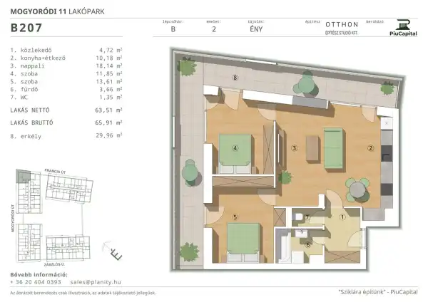 Eladó új építésű téglalakás, Budapest, XIV. kerület 3 szoba 64 m² 113.63 M Ft