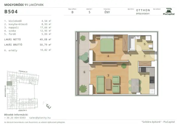 Eladó új építésű téglalakás, Budapest, XIV. kerület 2 szoba 49 m² 91.28 M Ft
