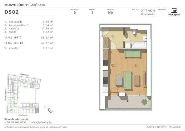 Eladó új építésű téglalakás, Budapest, XIV. kerület 1 szoba 36 m² 75.7 M Ft